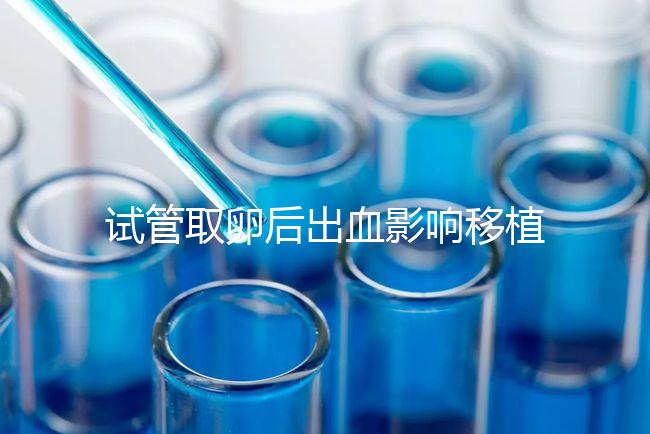 試管取卵后出血影響移植嗎？生殖醫生是這么解釋的